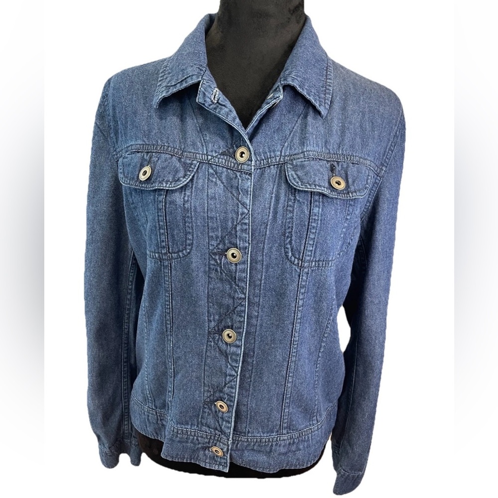 Hennes collection lightweight ladies size 10‎ blue denim jacket/Shirt/Shacket